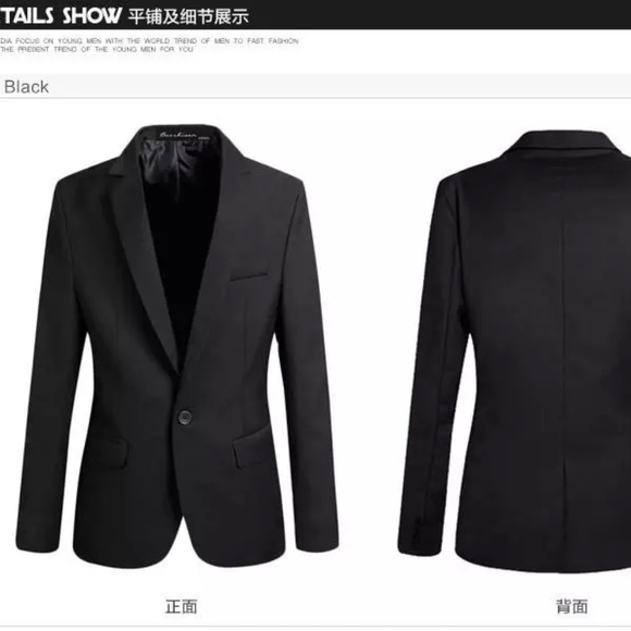 Other - Fashion Slim Fit Black Wool Suit New M Other - Fashion Slim Fit Black Wool Suit New M